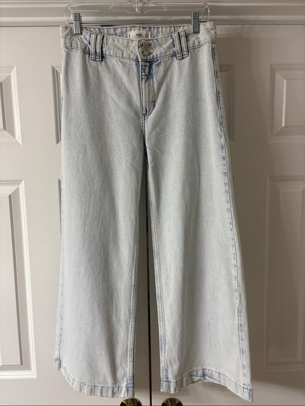 Mango MNG Wide Leg Jeans in Light Blue. Sz 36/4. Barely worn!
